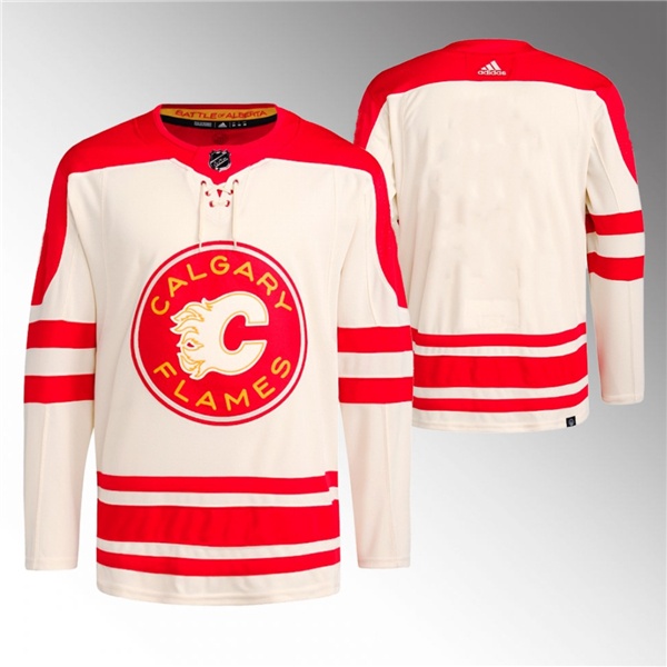 Calgary Flames Blank 2023 Cream Classic Primegreen Stitched Jersey - Zenithce