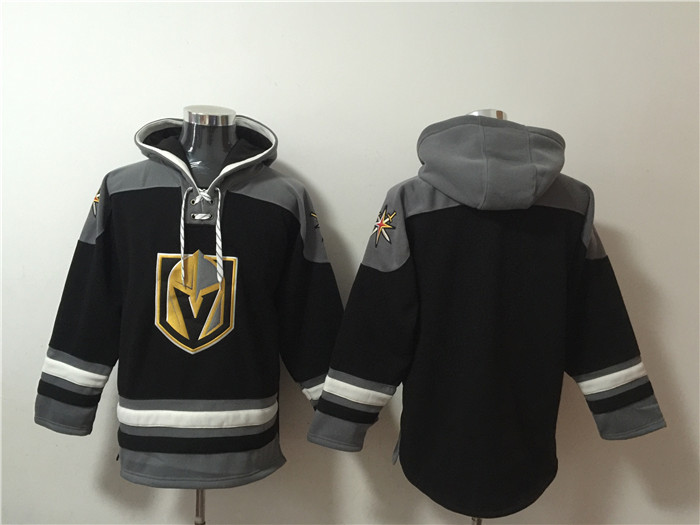 Vegas Golden Knights Blank Black Ageless Must-Have Lace-Up Pullover Hoodie - Zenithce