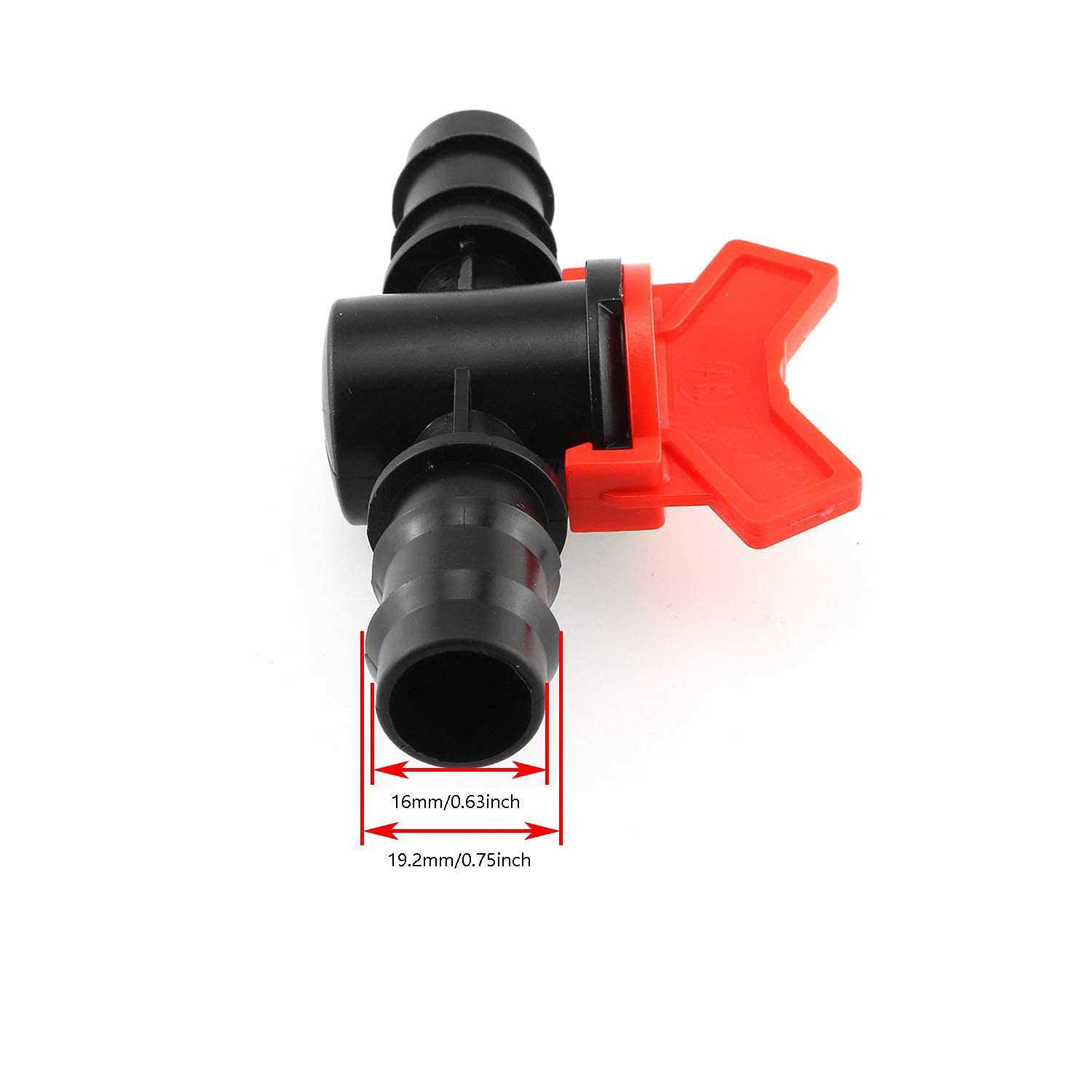 DGZZI Barbed Ball Valve 4PCS ID in-Line Ball Valve Shut-Off Switch with Hose Barb for Drip Irrigation and Aquariums - Zenithce