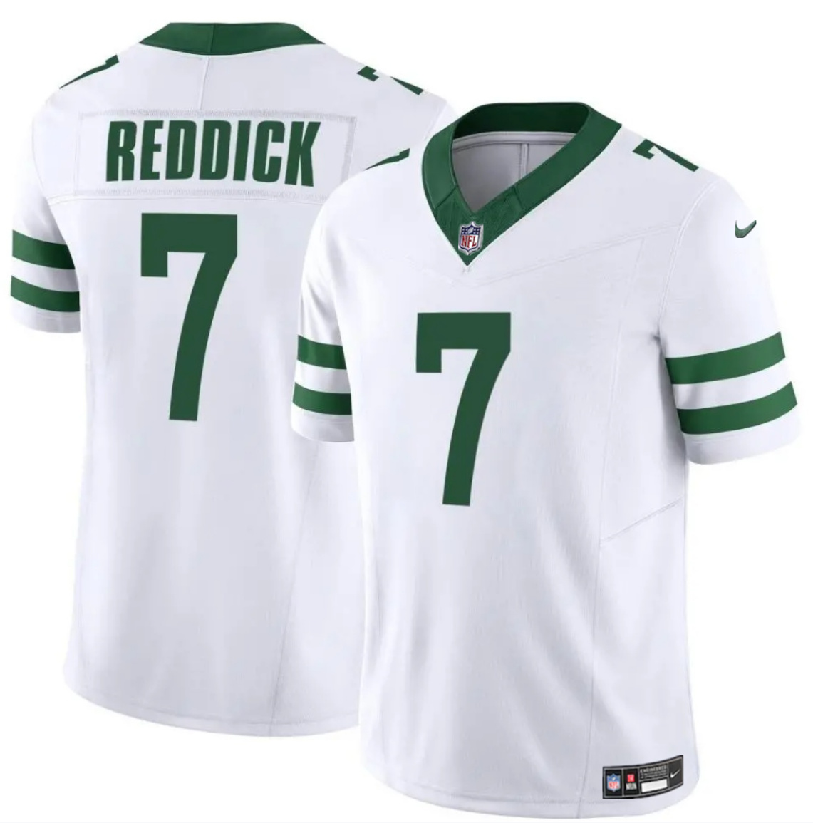 New York Jets #7 Haason Reddick White 2024 F.U.S.E. Vapor Limited Stitched Jersey - Zenithce