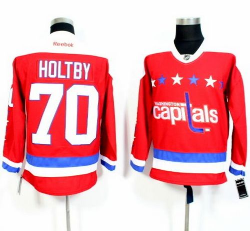 Capitals #70 Braden Holtby Red Alternate Stitched Jersey - Zenithce