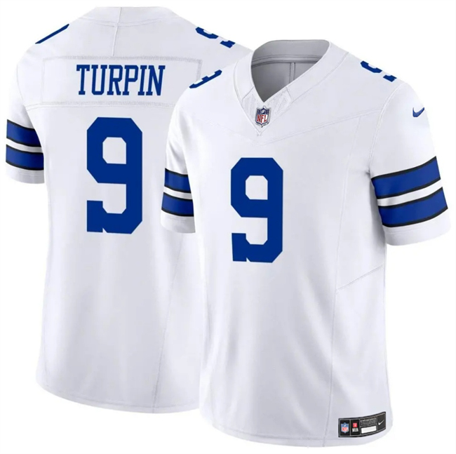 Dallas Cowboys #9 KaVontae Turpin White 2023 F.U.S.E. Vapor Untouchable Limited Stitched Jersey - Zenithce