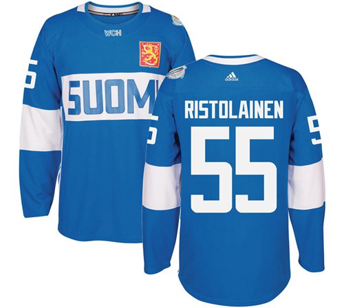 Team Finland #55 Rasmus Ristolainen Blue 2016 World Cup Stitched Jersey - Zenithce