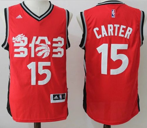 Toronto Raptors #15 Vince Carter Red Chinese Stitched 2017 Revolution 30 Swingman Jersey - Zenithce