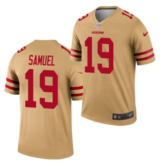 San Francisco 49ers #19 Deebo Samuel Golden Inverted Legend Limited Stitched Jersey - Zenithce
