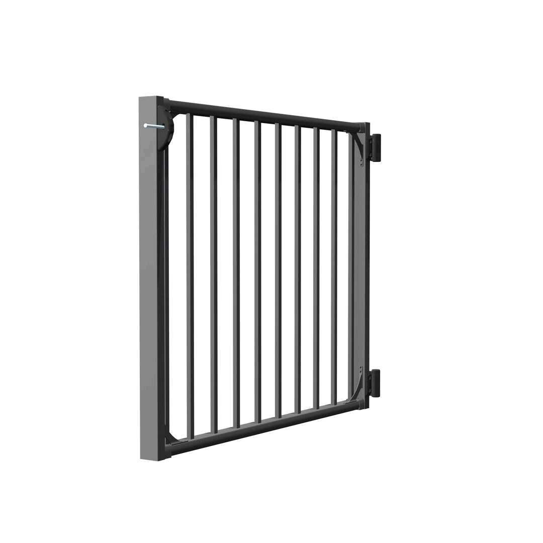Rapid Rail Textured Black Aluminum Deck Rail Gate Conversion Kit Deckorators - Zenithce