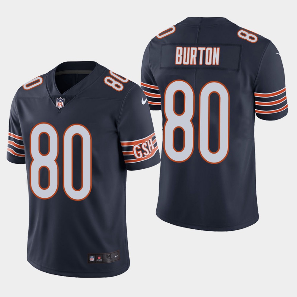Chicago Bears#80 Trey Burton Navy Blue Vapor Untouchable Limited Stitched Jersey - Zenithce