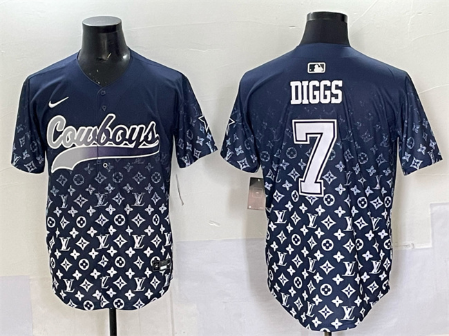 Dallas Cowboys #7 Trevon Diggs Navy Limited Stitched Jersey - Zenithce