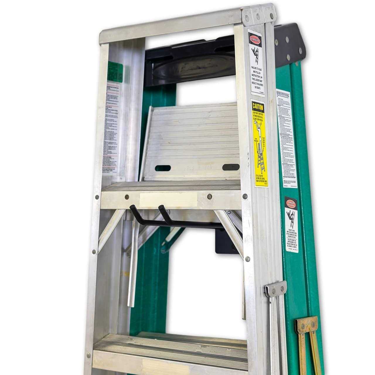 Storeyourboard Double Ladder Ceiling Rack, Hi Port 2 Garage Storage and Organizer - Zenithce