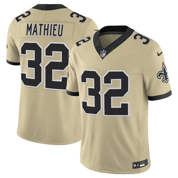 New Orleans Saints #32 Tyrann Mathieu Gold 2025 F.U.S.E. Alternate Vapor Limited Football Stitched Jersey - Zenithce