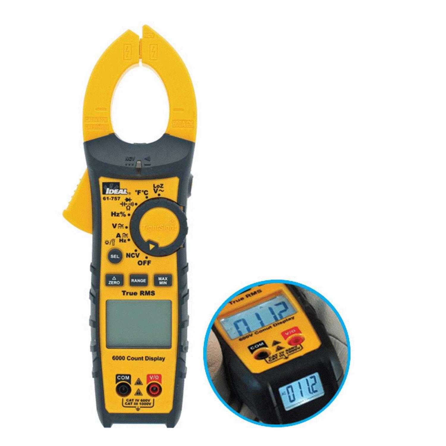 Ideal 61-747 400A AC/DC TRMS TightSight Clamp Meter - Zenithce