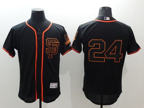 Giants #24 Willie Mays Black Flexbase Authentic Collection Alternate Stitched Jersey - Zenithce