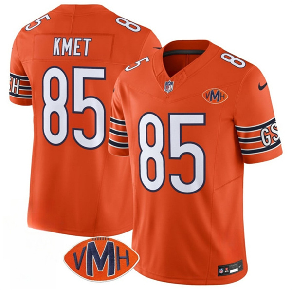 Chicago Bears #85 Cole Kmet Orange 2025 F.U.S.E. With VMH Patch Vapor Untouchable Limited Football Stitched Jersey - Zenithce