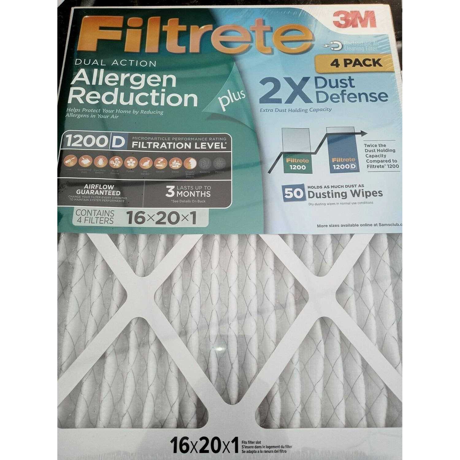 Filtrete Dual-Action Micro Allergen Plus 2x Dust Defense Filter - Zenithce
