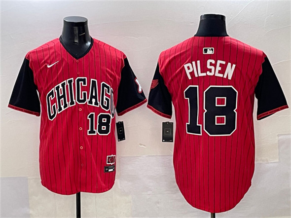 Chicago White Sox #18 Pilsen Red Black 2025 City Connect Limited Stitched Jersey - Zenithce