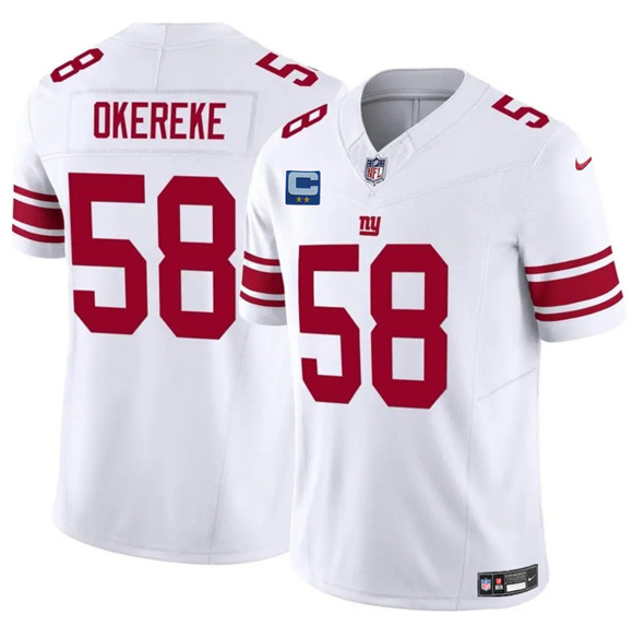 New York Giants #58 Bobby Okereke White 2025 F.U.S.E. With 2-Star C Patch Vapor Untouchable Limited Stitched Jersey - Zenithce
