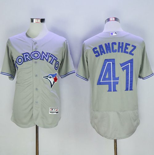 Blue Jays #41 Aaron Sanchez Grey Flexbase Authentic Collection Stitched Jersey - Zenithce