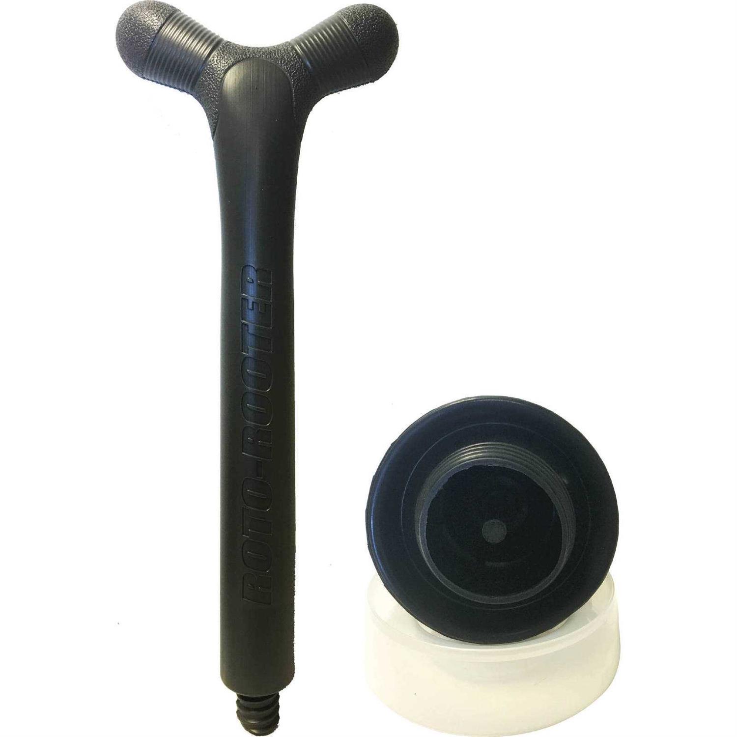 Dr Rooter Pro-Force Toilet Plunger with Plastic Handle & Stand - Zenithce