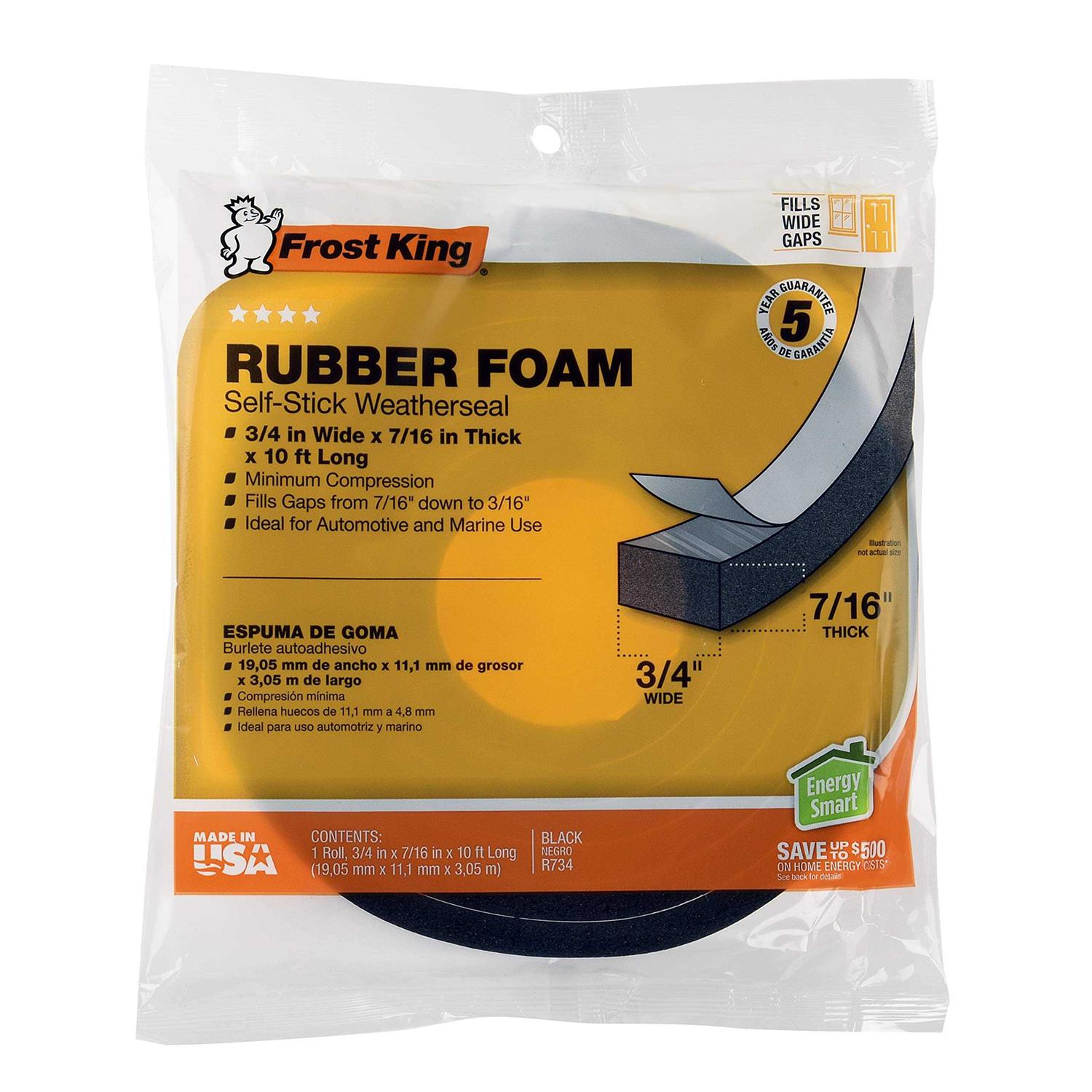 Frost King Rubber Foam Tape R734H - Zenithce