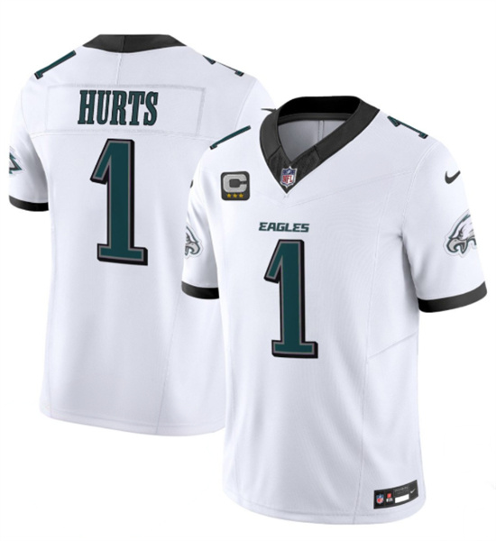 Philadelphia Eagles #1 Jalen Hurts White 2024 New F.U.S.E. Vapor Untouchable Limited Stitched Jersey - Zenithce