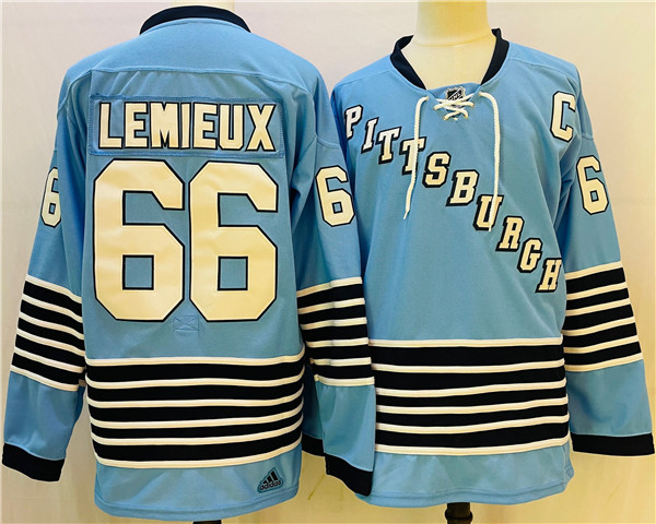 Pittsburgh Penguins #66 Mario Lemieux Blue Team Classics Stitched Jersey - Zenithce