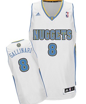 Denver Nuggets #8 Danilo Gallinari White Swingman Jersey - Zenithce