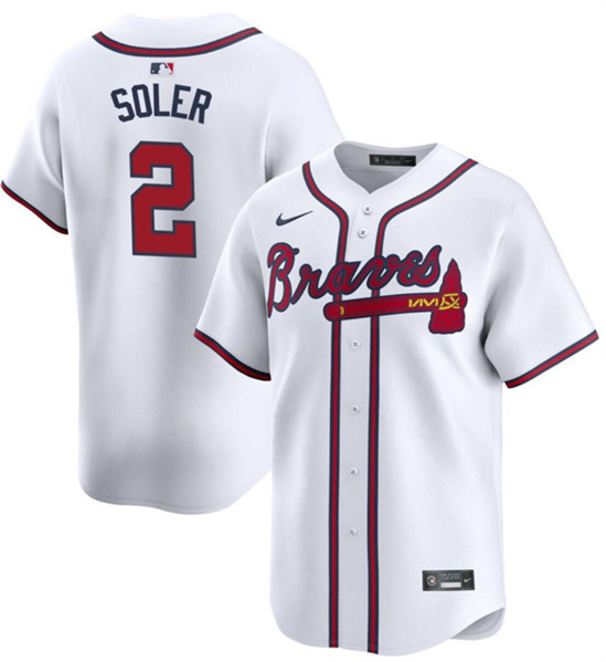 Atlanta Braves #2 Jorge Soler White 2024 Home Limited Stitched Jersey - Zenithce
