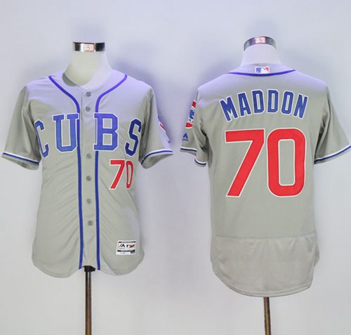 Cubs #70 Joe Maddon Grey Flexbase Authentic Collection Alternate Road Stitched Jersey - Zenithce