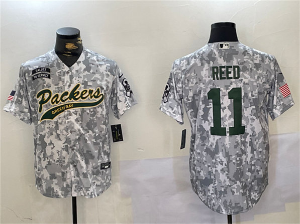 Green Bay Packers #11 Jayden Reed 2024 Arctic Camo Salute To Service Stitched Jersey - Zenithce