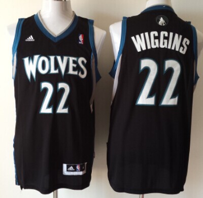 Minnesota Timberwolves #22 Andrew Wiggins Revolution 30 Swingman Black Jersey - Zenithce