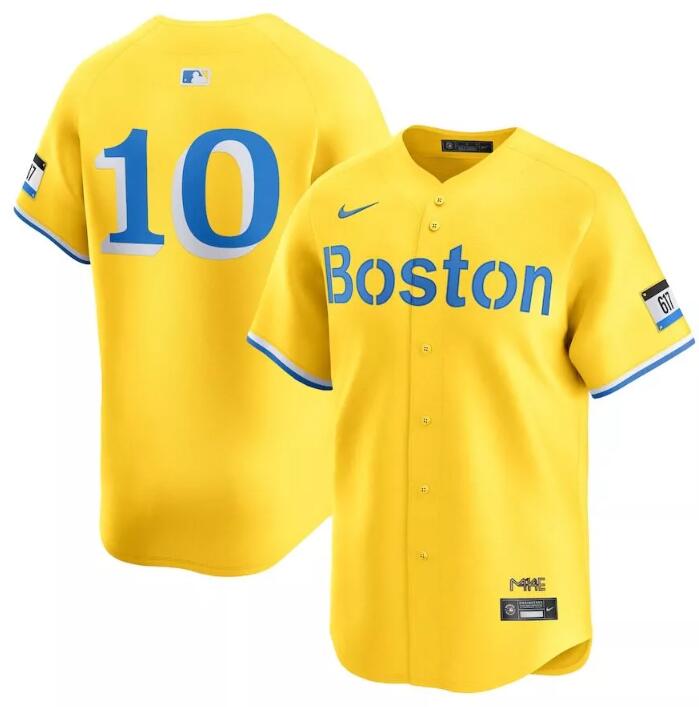 Boston Red Sox #10 Trevor Story Gold City Connect Stitched Jersey - Zenithce