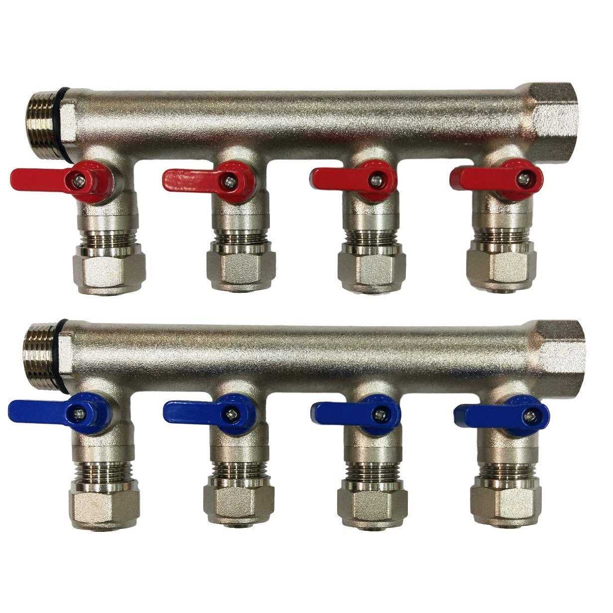 Fitting Store 3/4 Loops Plumbing Manifolds w/ 1/2 Pex Ball Valves - Zenithce