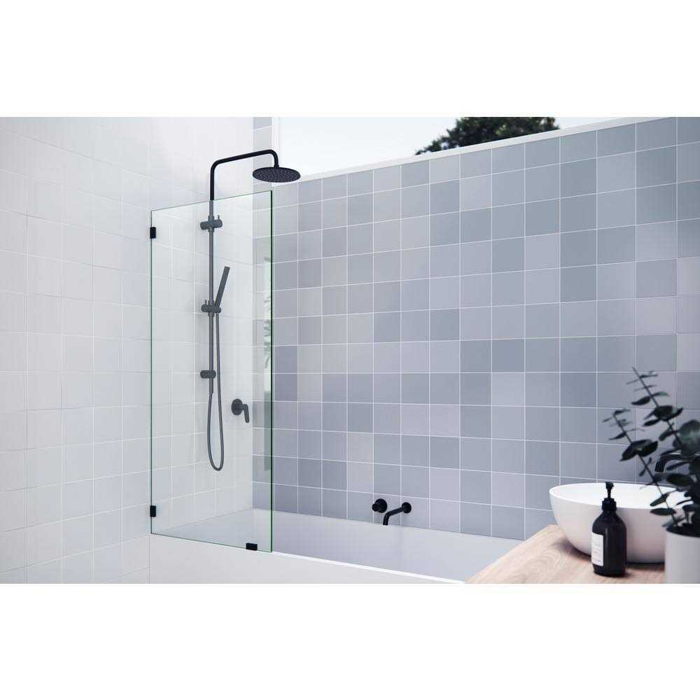 Glass Warehouse GW-BF 58.25 x Frameless Shower Bath Fixed Panel Finish - Zenithce