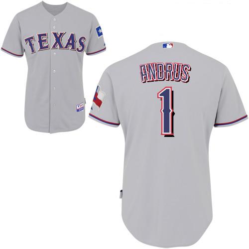 Rangers #1 Elvis Andrus Grey Stitched Jersey - Zenithce