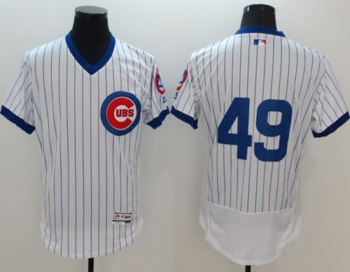 Cubs #49 Jake Arrieta White Flexbase Authentic Collection Cooperstown Stitched Jersey - Zenithce