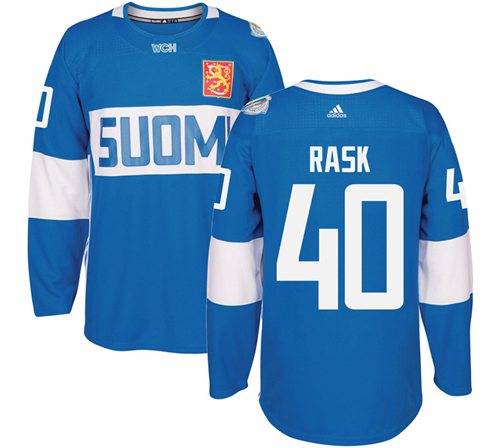 Team Finland #40 Tuukka Rask Blue 2016 World Cup Stitched Jersey - Zenithce