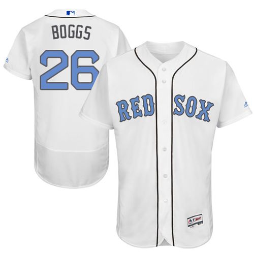 Red Sox #26 Wade Boggs White Flexbase Authentic Collection 2016 Father's Day Stitched Jersey - Zenithce
