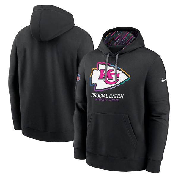 Kansas City Chiefs Black 2024 Crucial Catch Club Pullover Hoodie - Zenithce