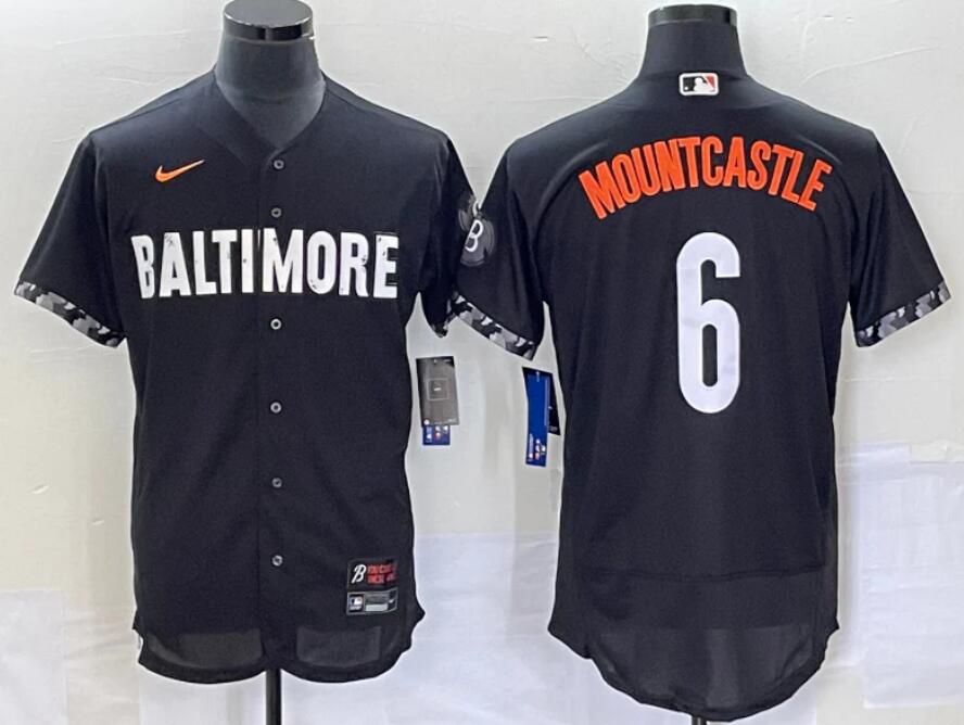 Baltimore Orioles #6 Ryan Mountcastle Black 2023 City Connect Flex Base Stitched Jersey - Zenithce