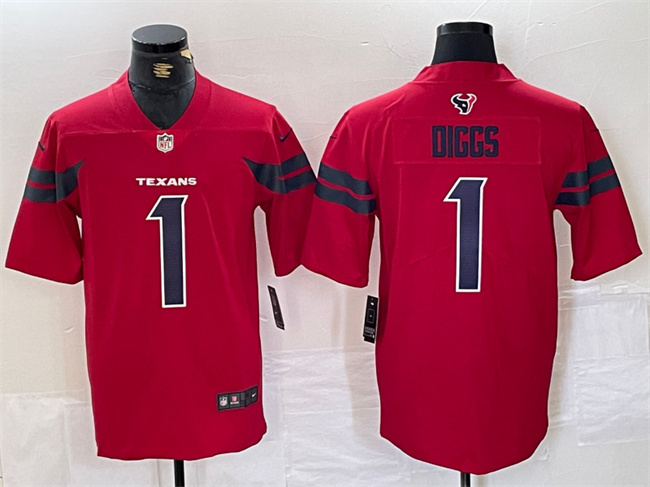 Houston Texans #1 Stefon Diggs Red Vapor Untouchable Stitched Jersey - Zenithce