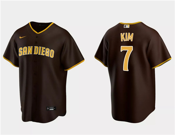 San Diego Padres #7 Ha-Seong Kim Brown Cool Base Stitched Jersey - Zenithce