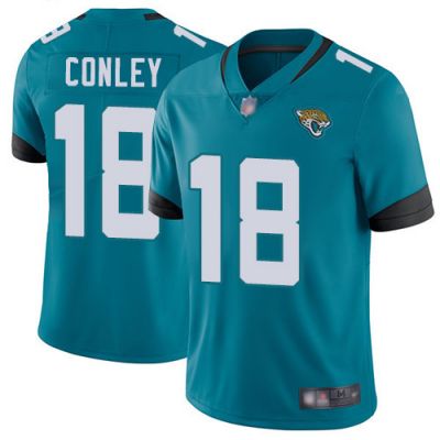 Jacksonville Jaguars #18 Chris Conley Teal Vapor Untouchable Limited Stitched Jersey - Zenithce