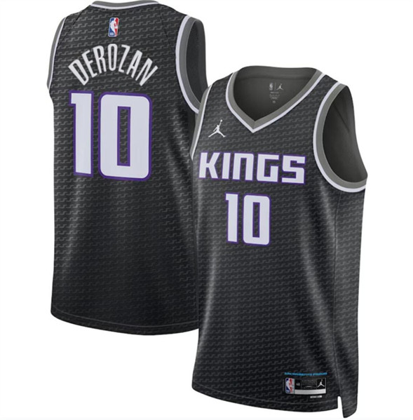 Sacramento Kings #10 DeMar DeRozan Black Statement Edition Stitched Jersey - Zenithce