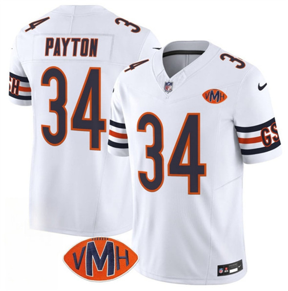 Chicago Bears #34 Walter Payton White 2025 F.U.S.E. With VMH Patch Vapor Untouchable Limited Football Stitched Jersey - Zenithce