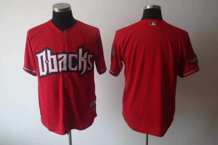 Diamondbacks Blank Red Cool Base Stitched Jersey - Zenithce
