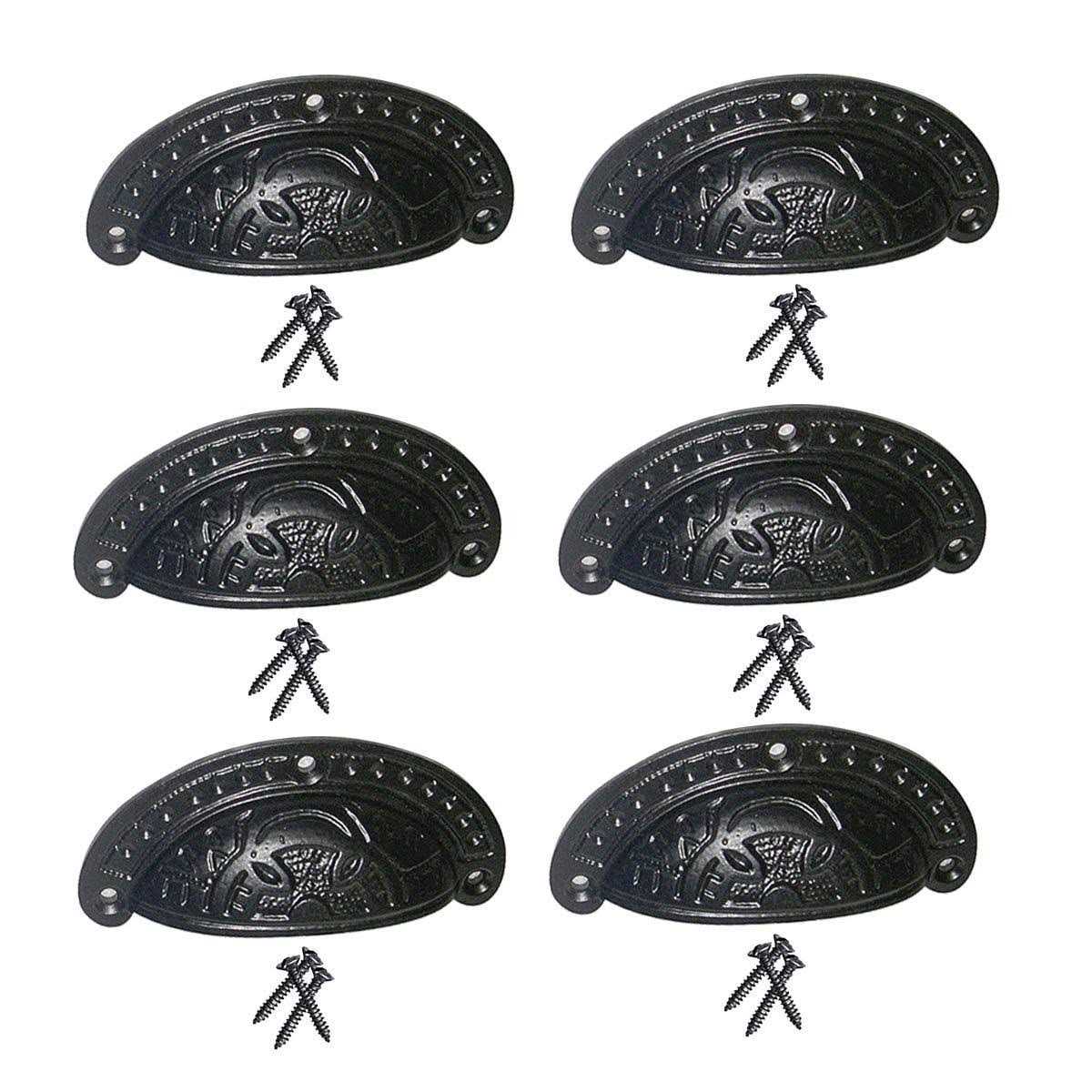 Renovators Supply 10 Drawer Pull Black Wrought Iron Bail 4 1/2 - Zenithce