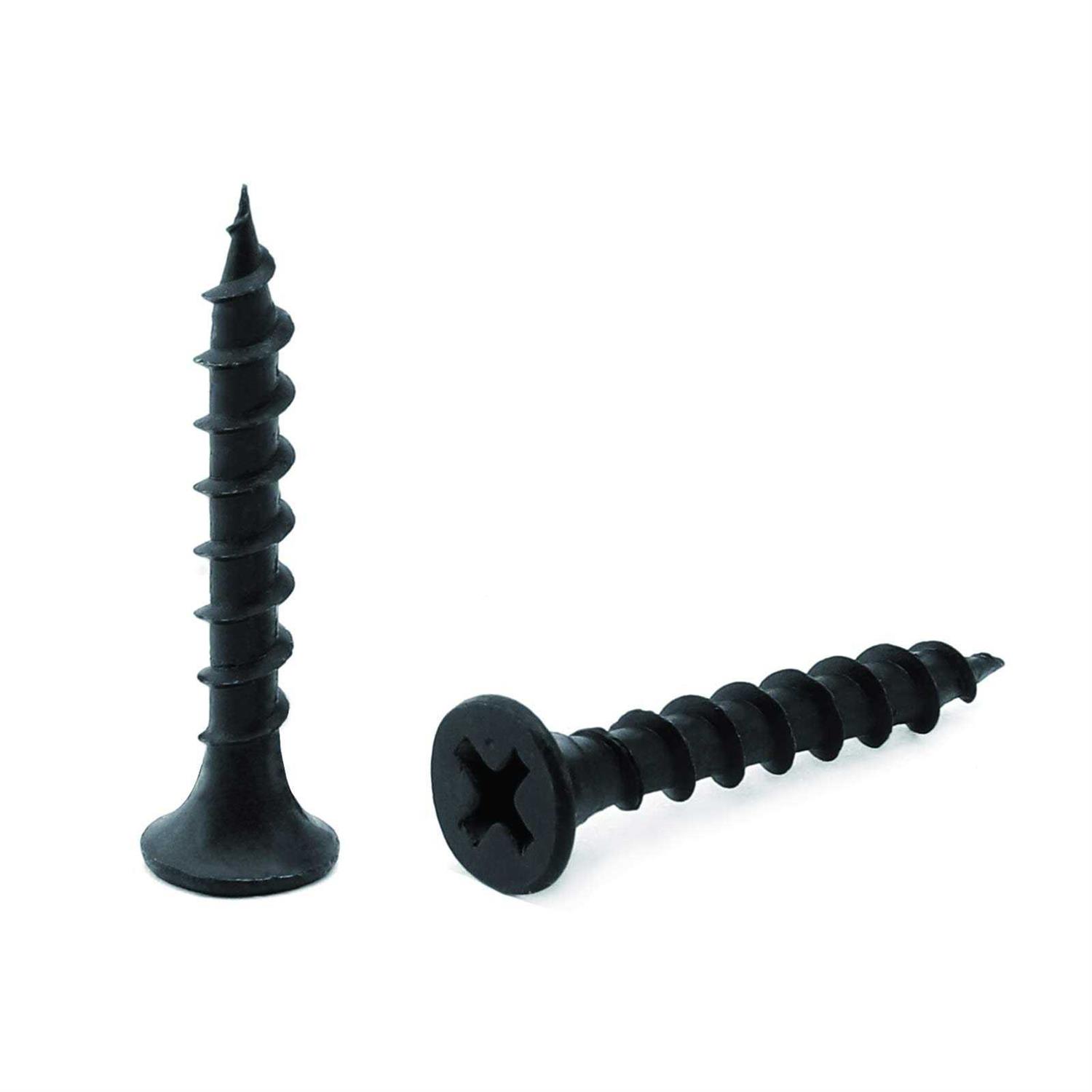 Wood Screw Black Phosphate Coated Stainless Flat Truss Head Fast Self Tapping Drywall Screws by SG TZH - Zenithce