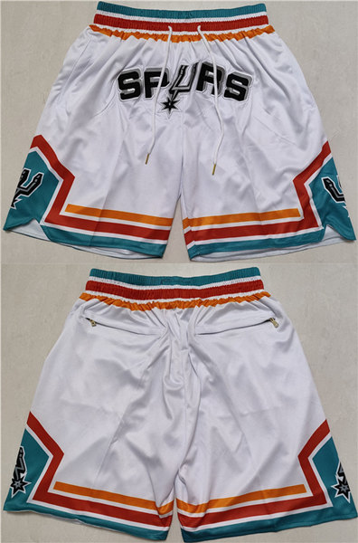 San Antonio Spurs White Shorts (Run Smaller) - Zenithce