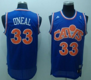 Cleveland Cavaliers #33 Shaquille O'neal CavFanatic Blue Swingman Throwback Jersey - Zenithce