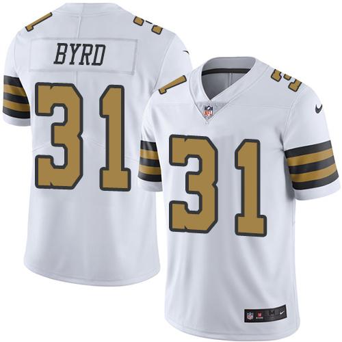 Saints #31 Jairus Byrd White Stitched Limited Rush Nike Jersey - Zenithce